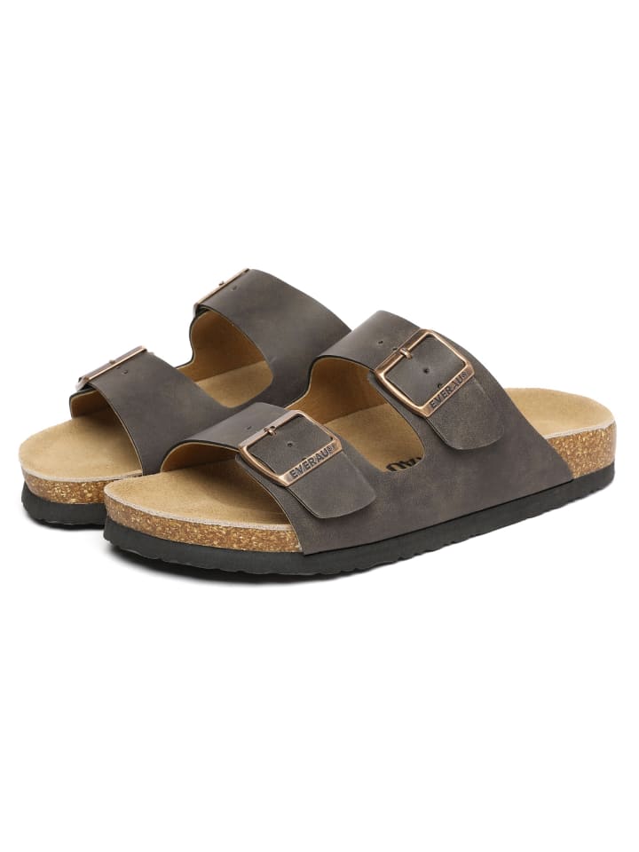 EVERAU Australia Leder Sandalen Duck in Braunes geöltes Leder günstig kaufen