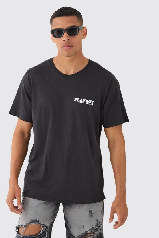 Oversize T-Shirt mit lizenziertem Playboy-Print