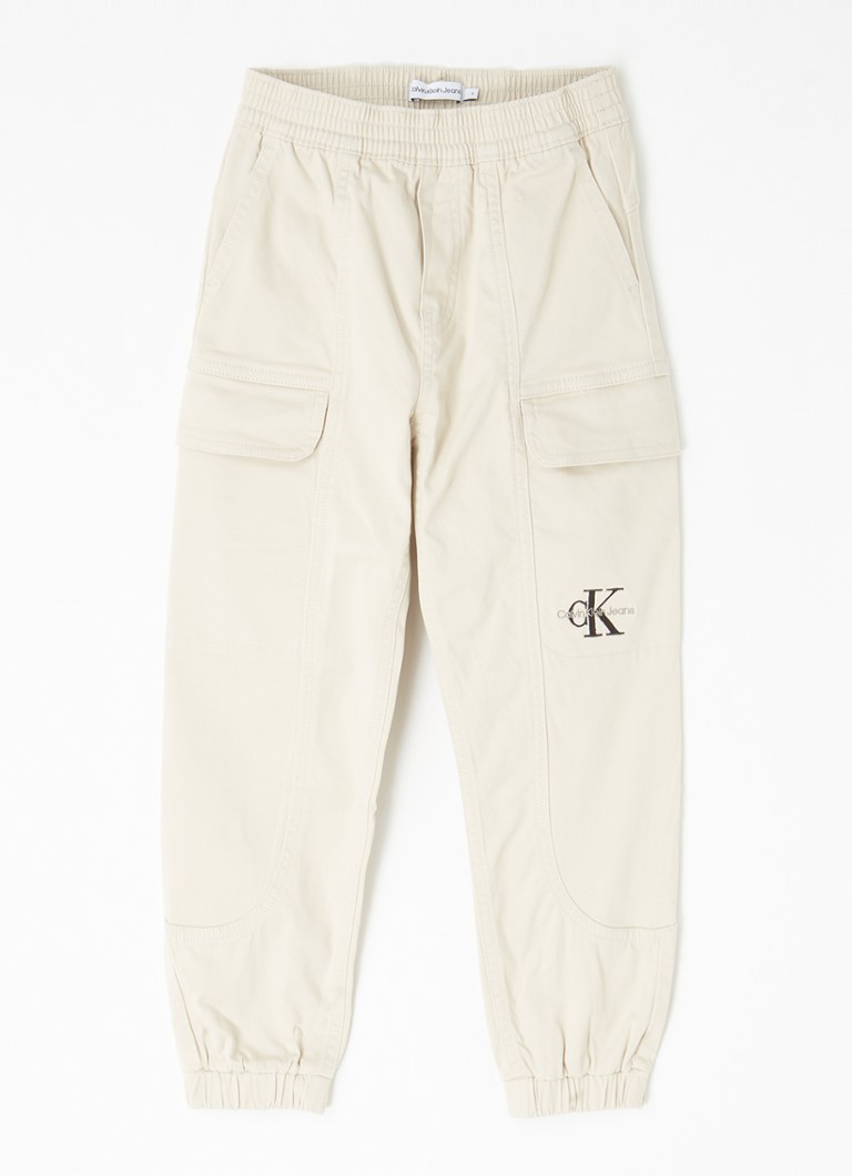Pantaloni cargo Calvin Klein Slim Fit cu logo brodat