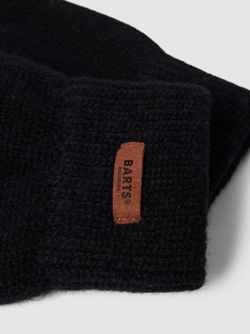 Handschuhe mit Label-Detail Modell 'HAAKON' in schwarz