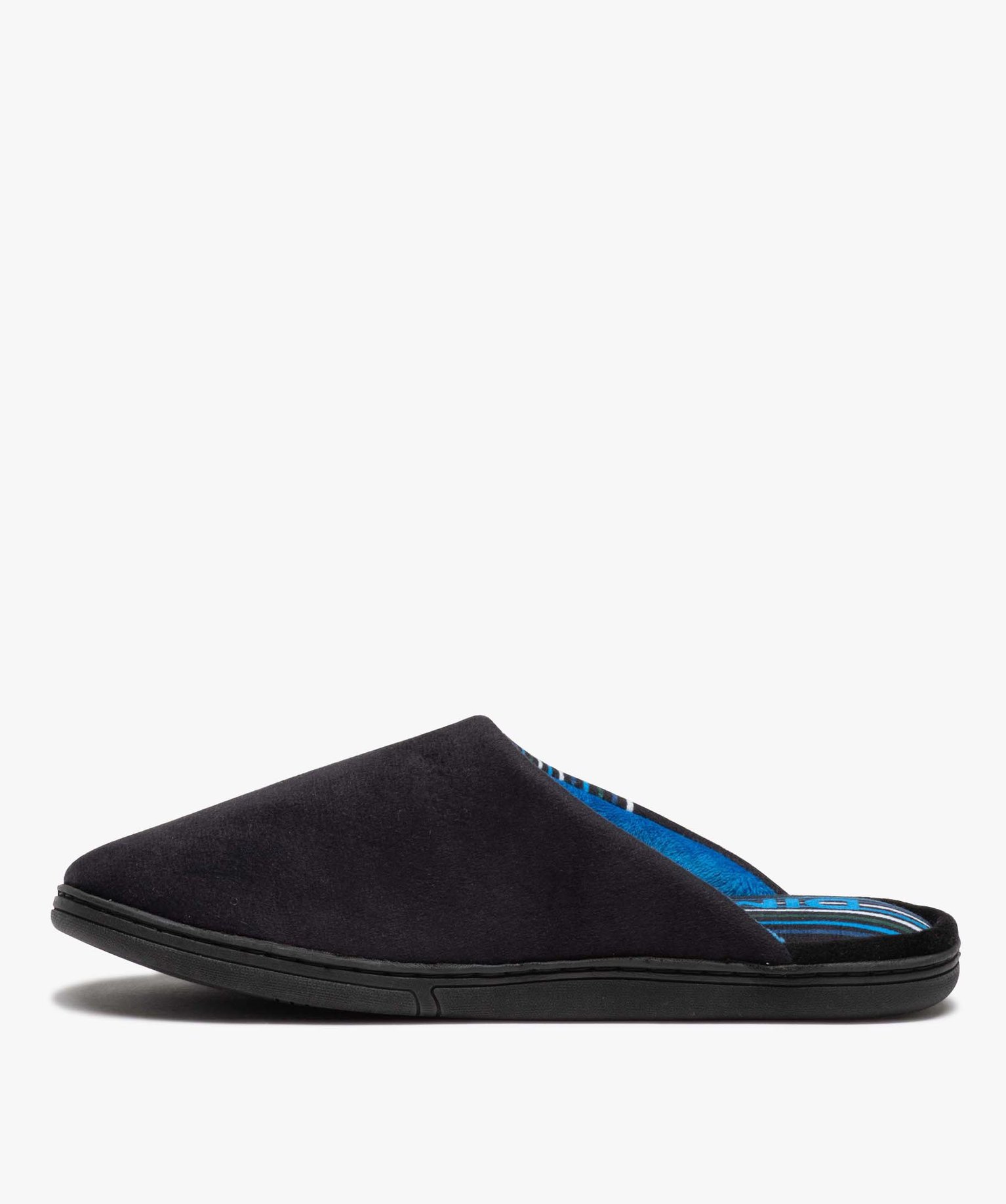 Chaussons homme mules tout confort en velours - DIM bleu | GEMO