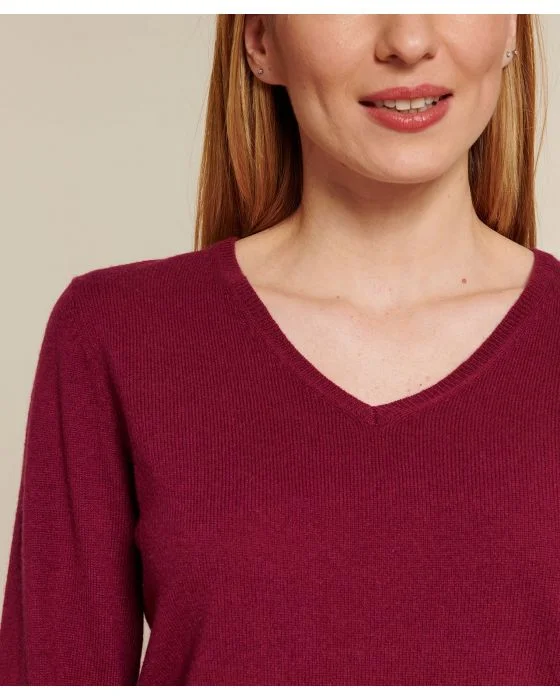 Pull col V en pur cachemire