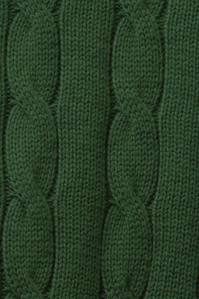 Zopfstrickpullover mit Logo-Patch