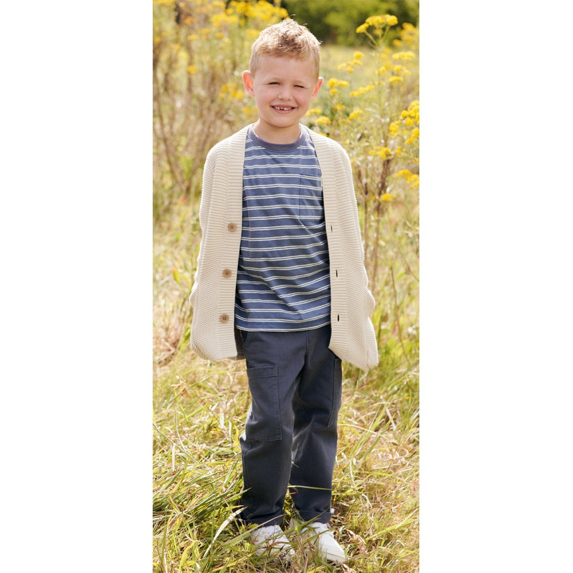 Kinder Strickjacke mit 2 Taschen