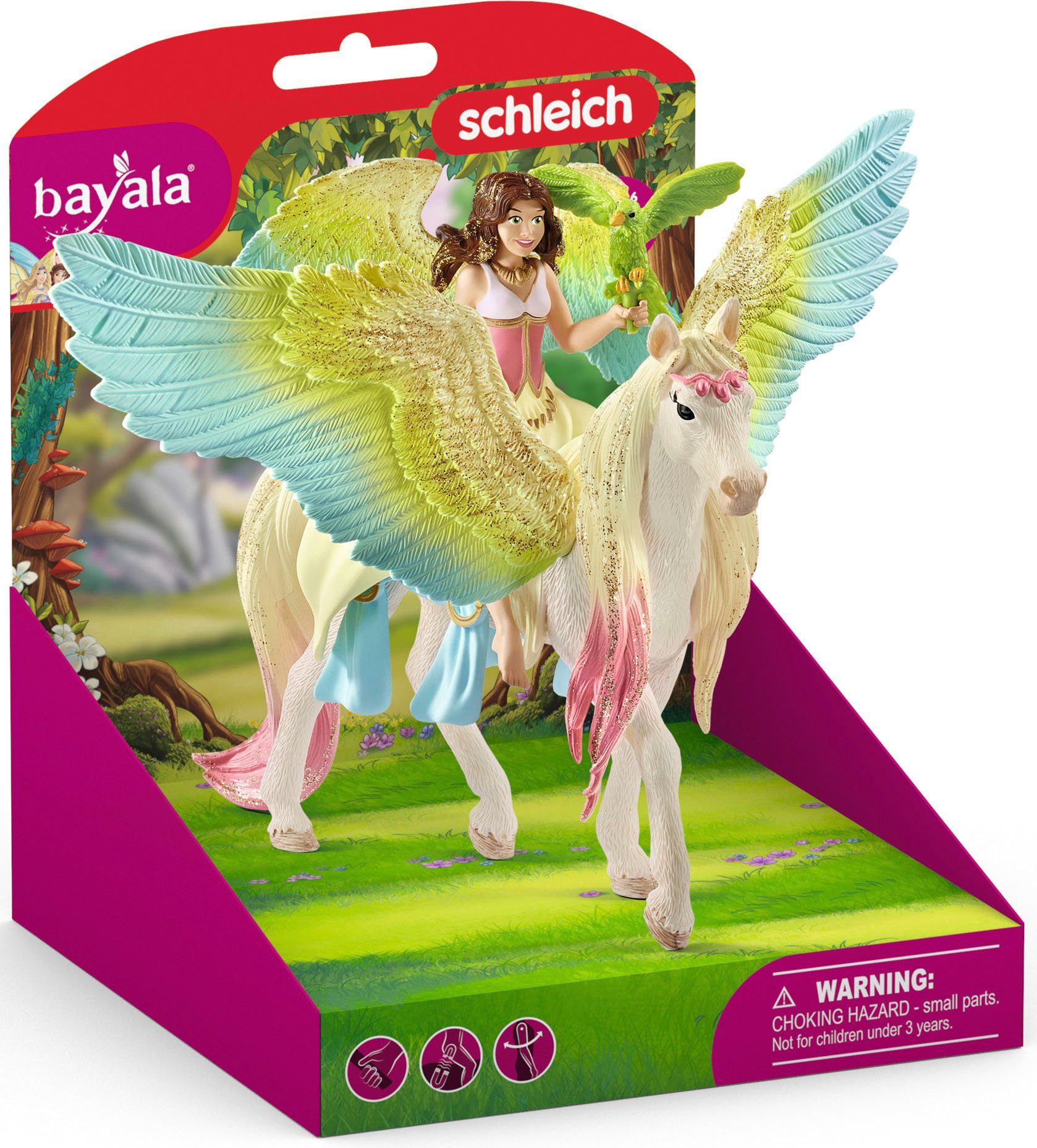 Schleich® Spielfigur BAYALA®, Surah mit Glitzer-Pegasus (70566)