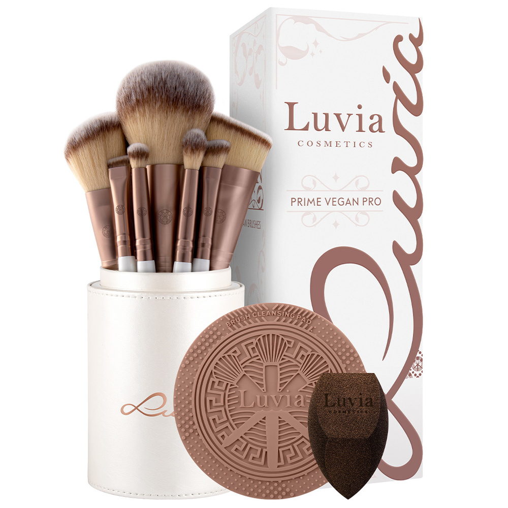 luvia Prime Vegan Pro Set de Pinceaux Visage et Yeaux