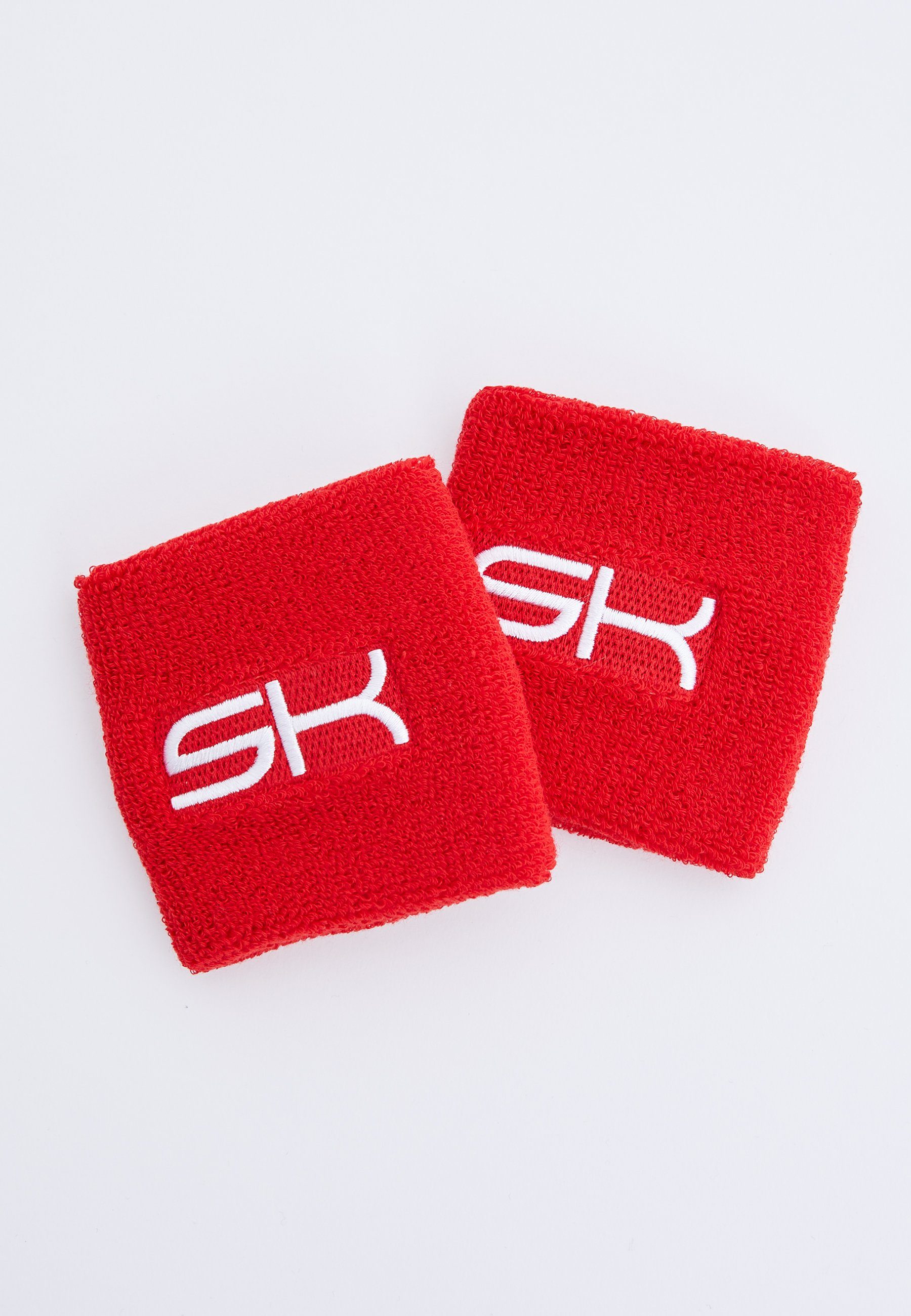 SPORTKIND Schweißband Tennis Schweißbänder klein 2er Set unisex Kinder & Erwachsene, rot