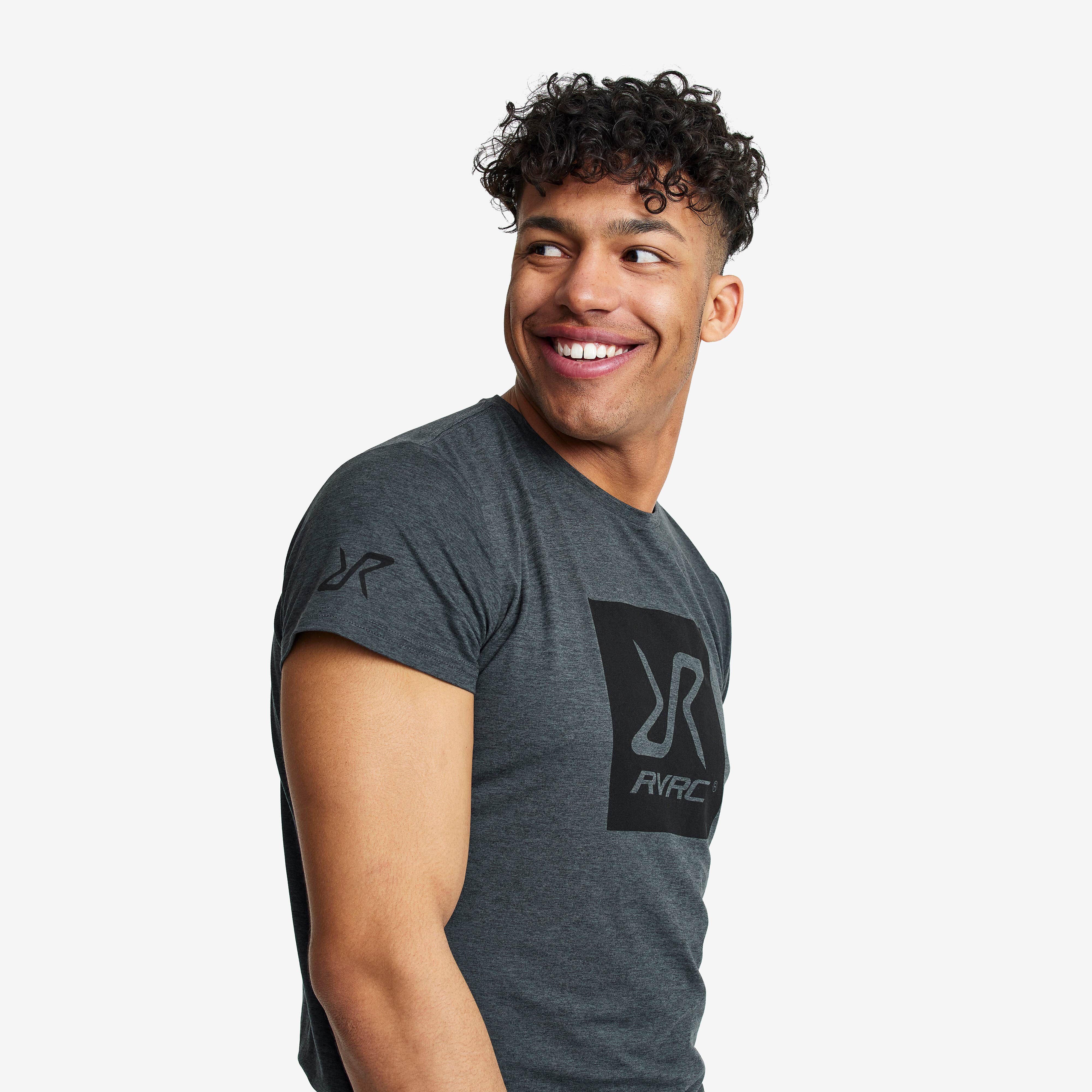 Vagabond Logo Tee Homme Anthracite Melange