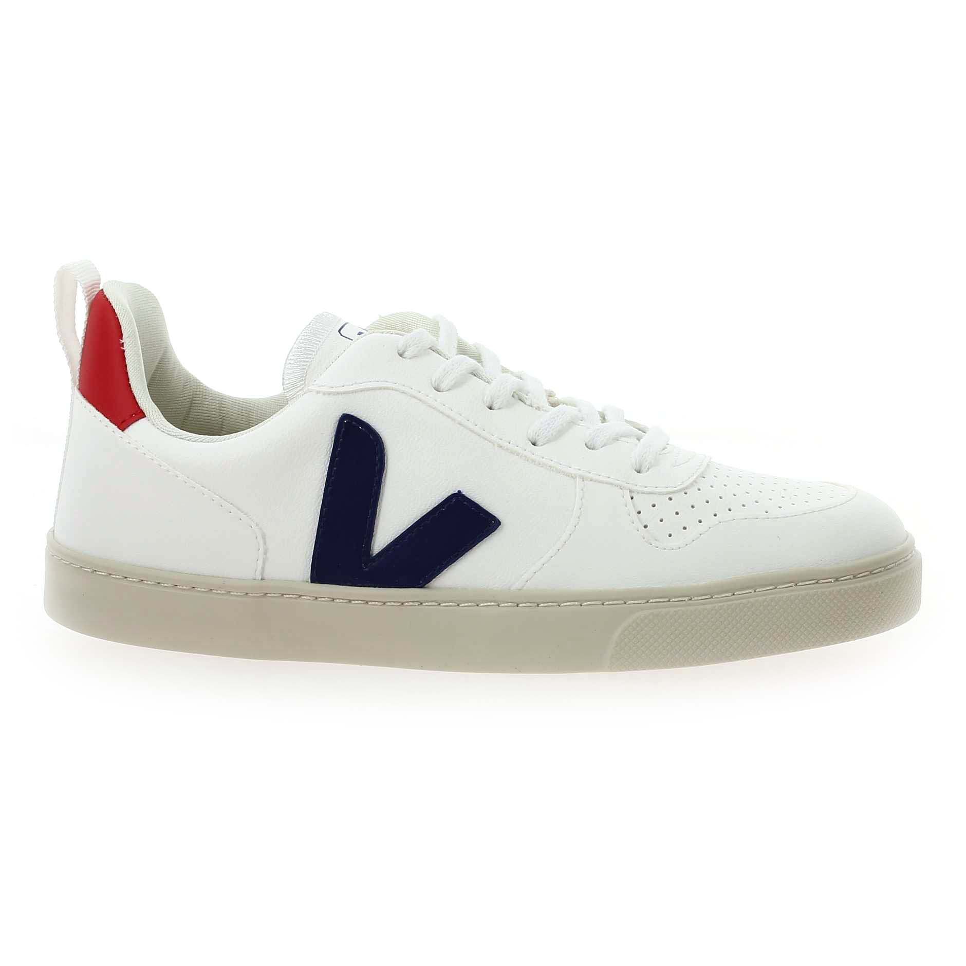 Veja  SMALL V-10 LACE - Blanc Bleu