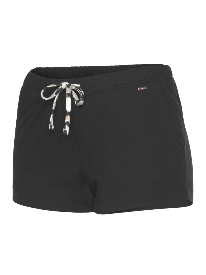LASCANA Schlafshorts in schwarz günstig kaufen