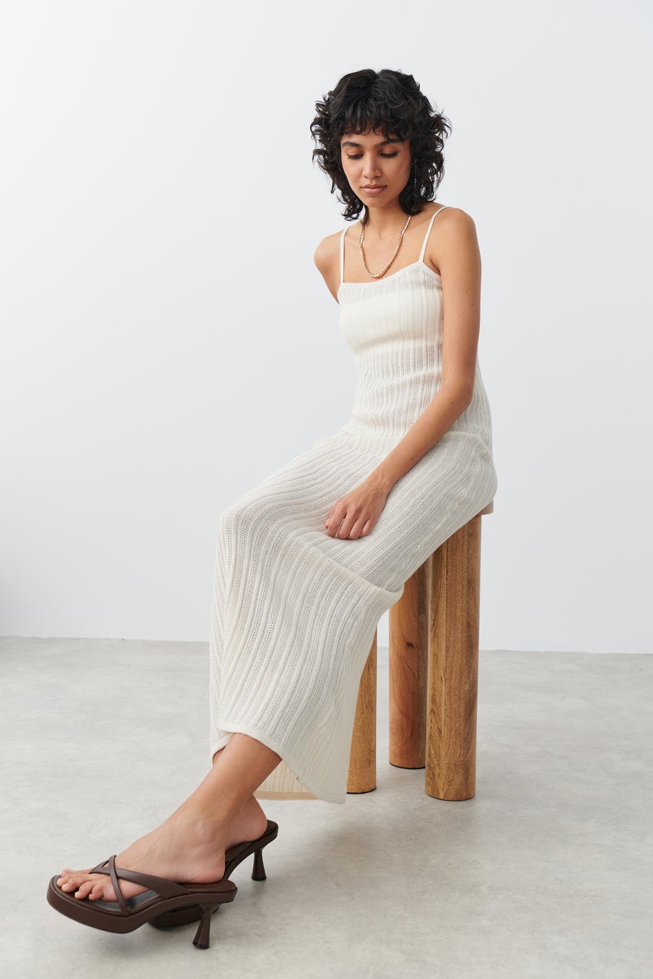 Knitted midi dress