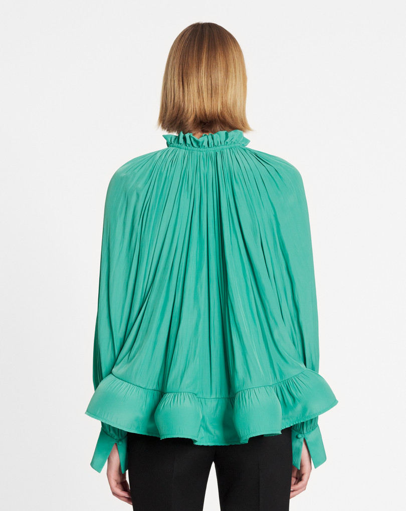 BLOUSE MANCHES LONGUES EN CHARMEUSE