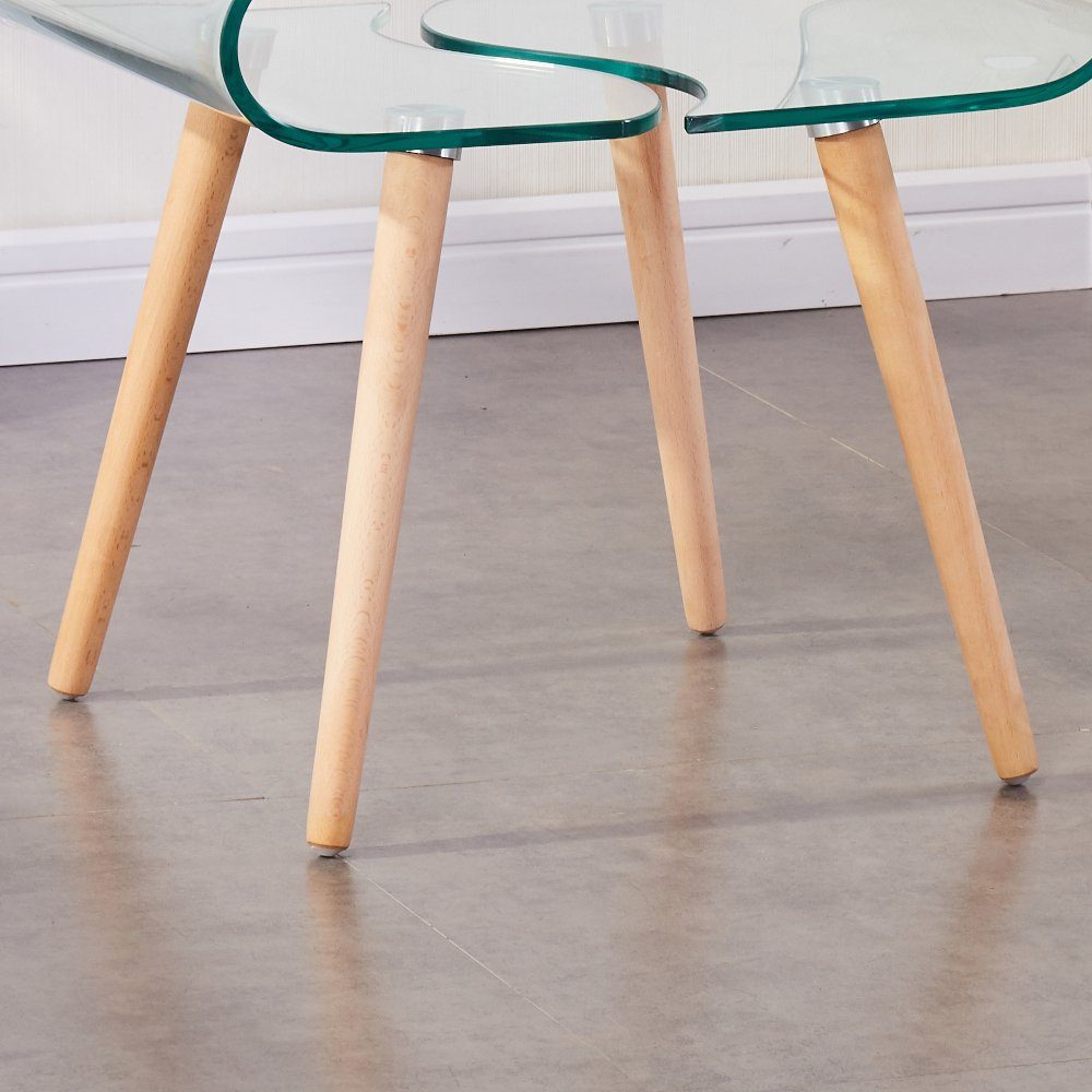 HOOZ Möbelfuß 4x Möbelfüße Holz Dunkel 10 cm, (4-St., 4er Set)