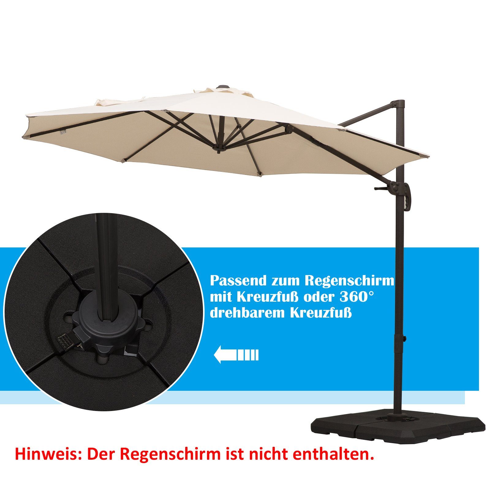 Outsunny Schirmhalter Schirmständer