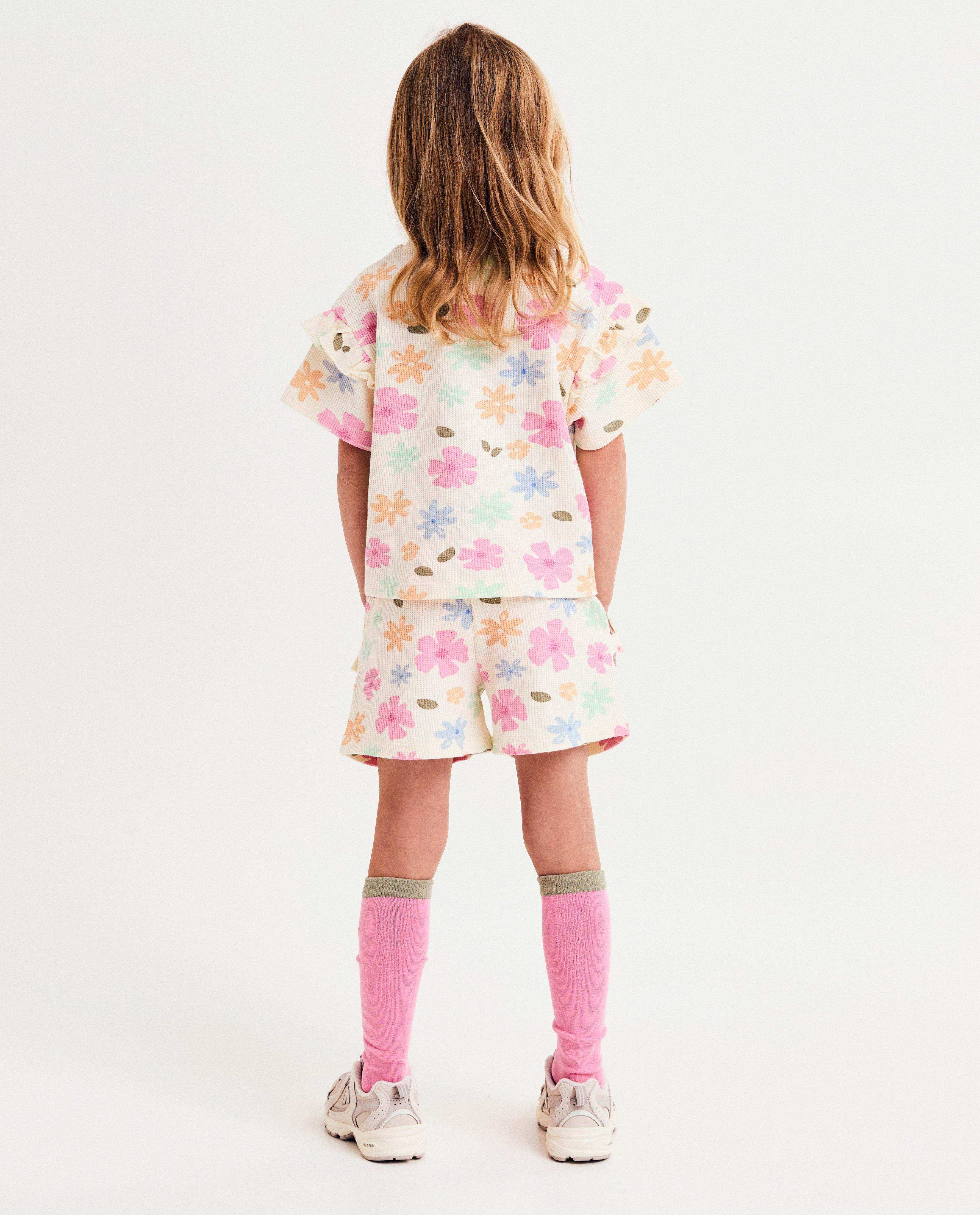 Pantaloni scurți Maya cu model waffle bej deschis