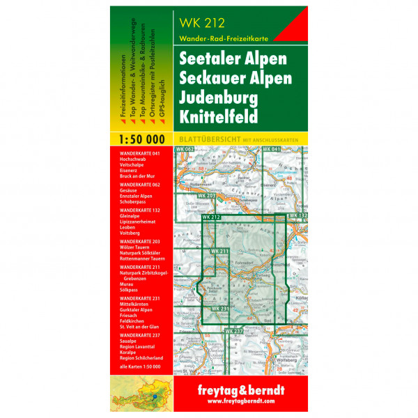 Freytag & Berndt - Seetaler und Seckauer Alpen-Judenburg-Knittelfeld - Wanderkarte