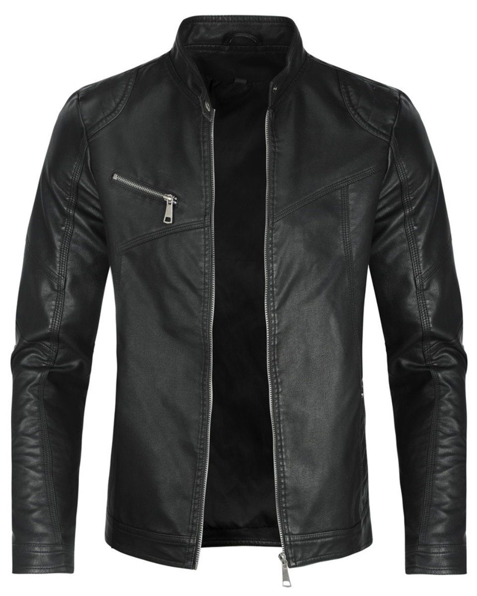 Allthemen Lederjacke PY08-01 mit Stehkragen
