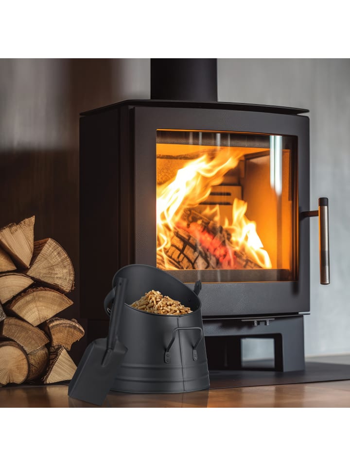relaxdays Kohleneimer mit Schaufel in Schwarz - 6,5l günstig kaufen onesize