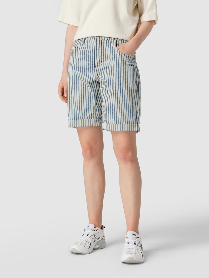 Shorts mit Streifenmuster in blau