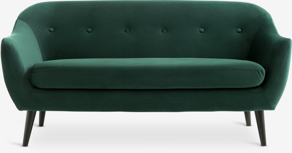 EGEDAL EGEDAL 2,5-seters fløyelsgrønn sofa