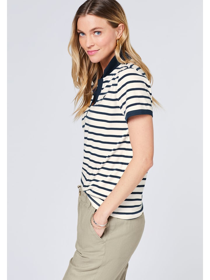 Polo Sylt Poloshirt in Weiß/ Dunkelblau günstig kaufen