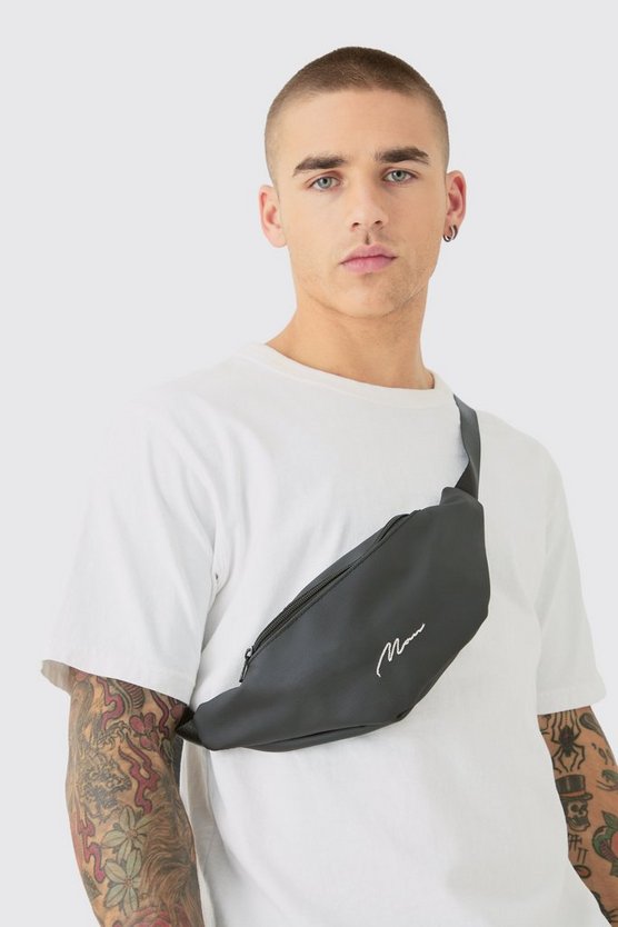 Man Signature Basic Gürteltasche in Schwarz
