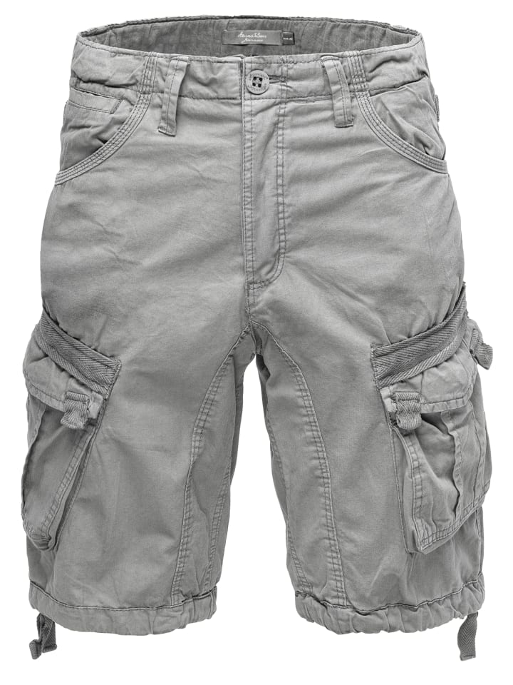 Amaci&Sons Cargoshorts LACKAWANNA in Hellgrau günstig kaufen