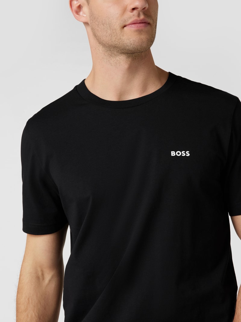 T-Shirt mit Logo-Print Modell 'Tee' in schwarz
