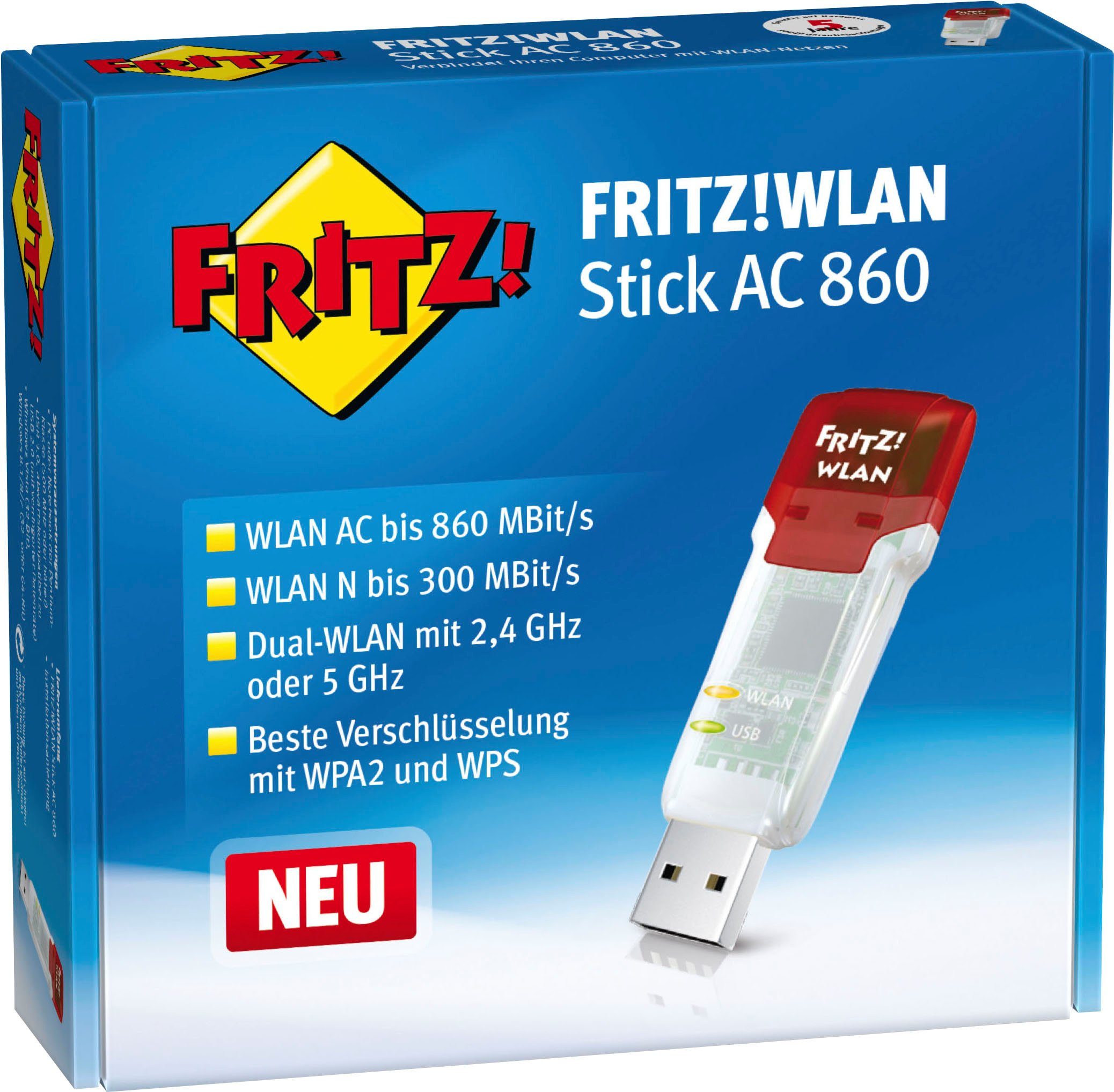 AVM FRITZ!WLAN USB Stick AC 860 Net Adapter USB 3.0 Typ A