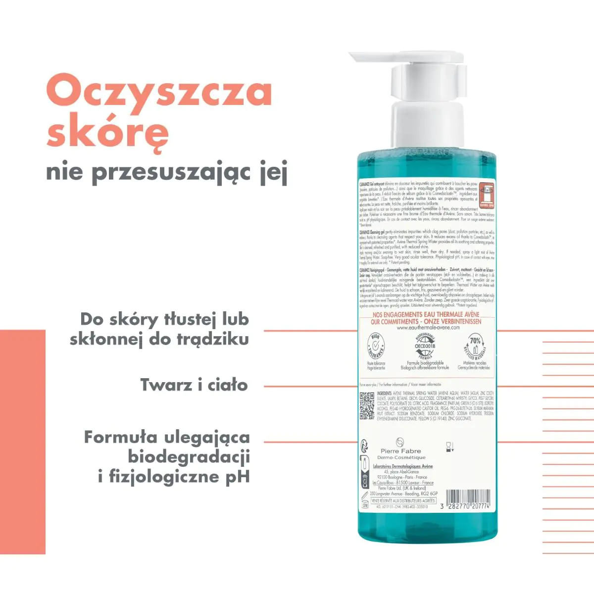Avène Cleanance Καθαριστικό Τζελ για Λιπαρό και Ακνεϊκό Δέρμα, 400 ml