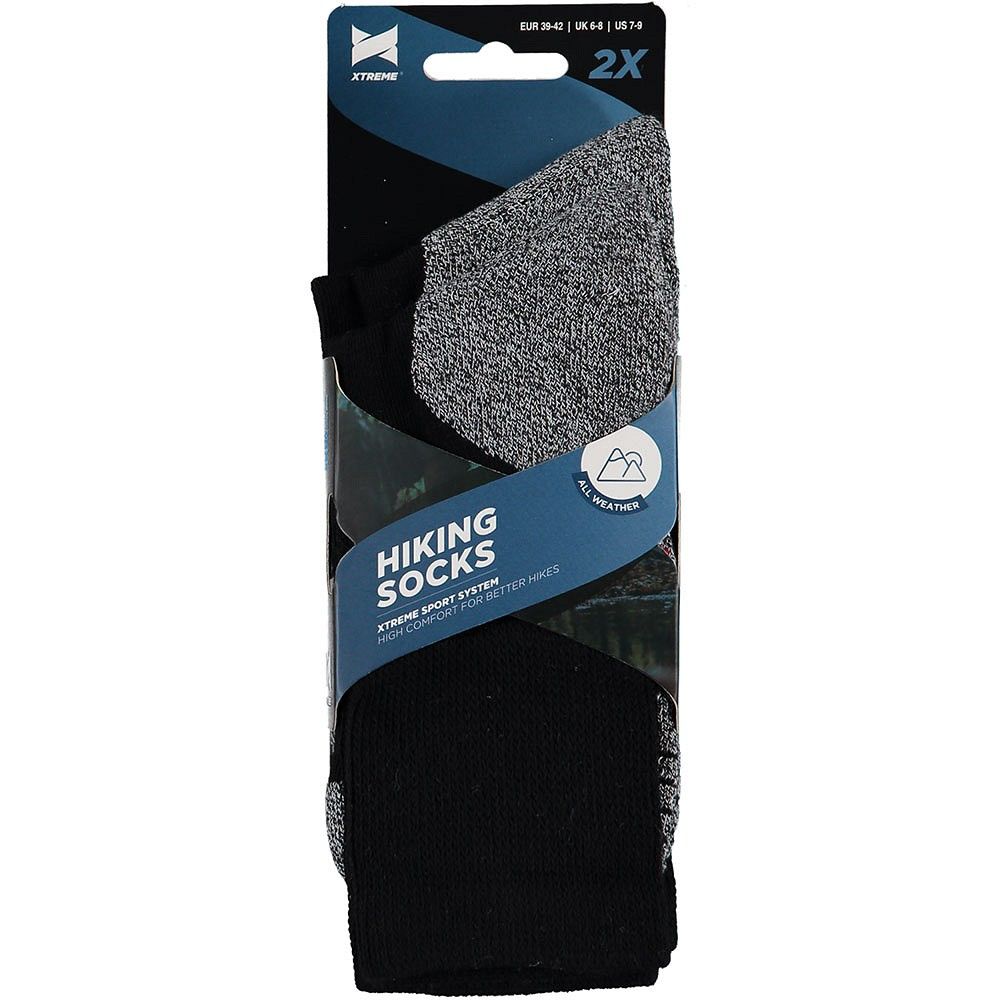 Xtreme 2 Paar Multi Black Hiking Socken