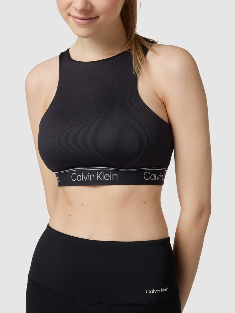 Bustier in Ripp-Optik in schwarz