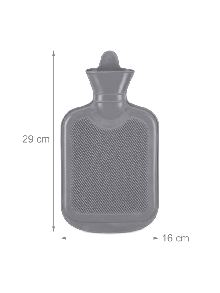 relaxdays Wärmflasche in Grau - 1 Liter günstig kaufen onesize