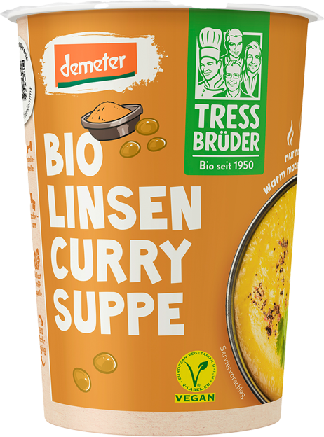 TressBrüder Bio demeter Linsen-Curry-Suppe