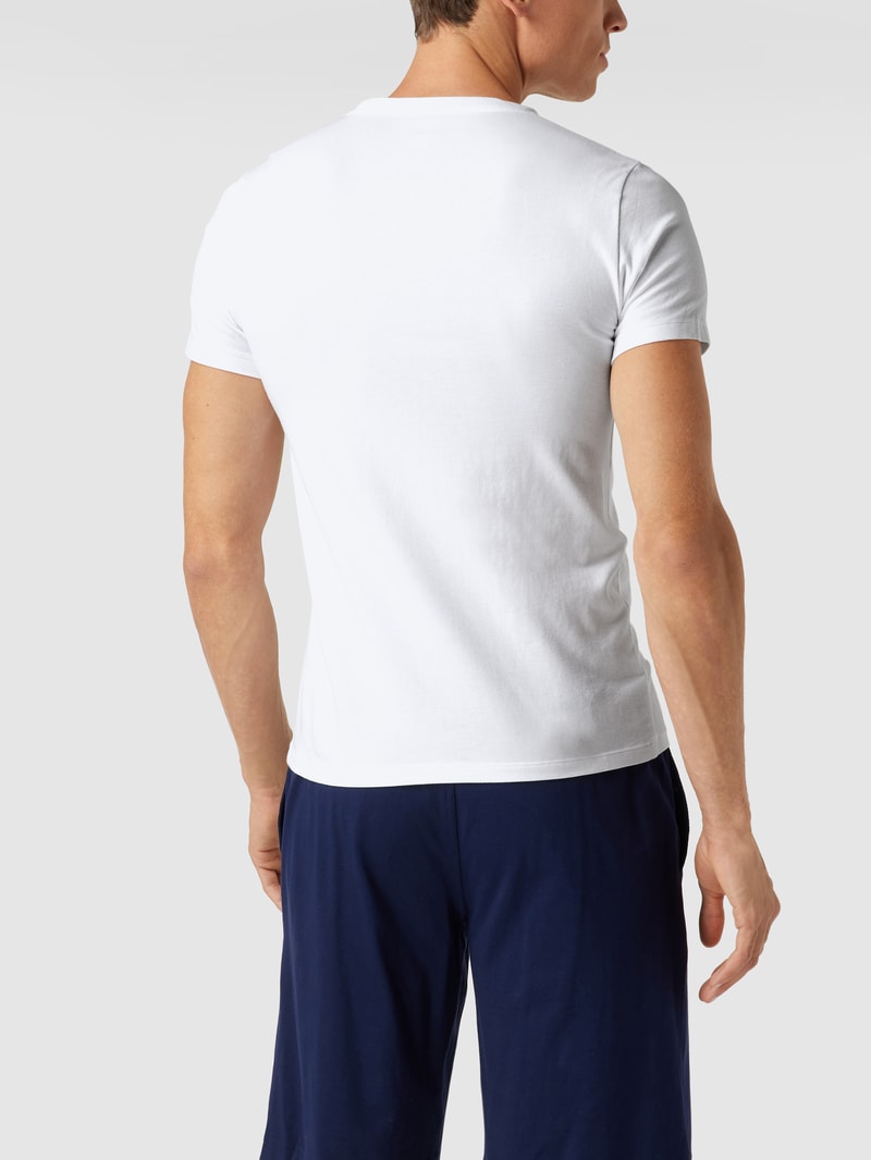T-Shirt mit Logo-Stitching im 2er-Pack in weiß