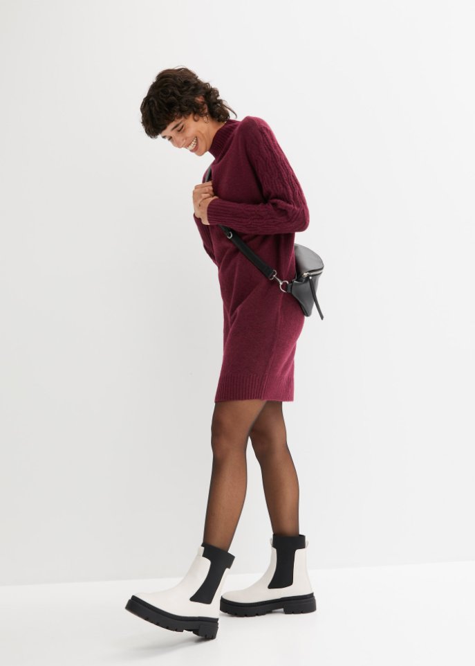 Strickkleid mit Wollanteil