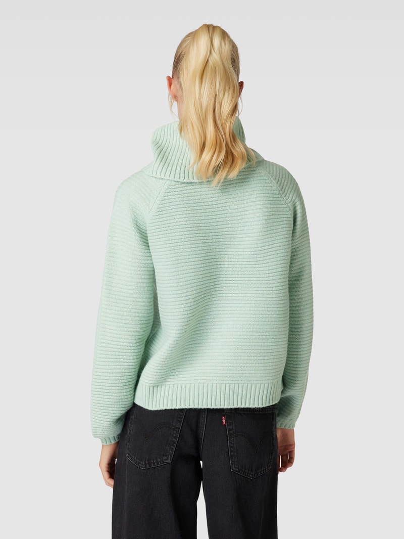 Rollkragenpullover mit Strukturmuster Modell 'ALLIE LIFE' in mint