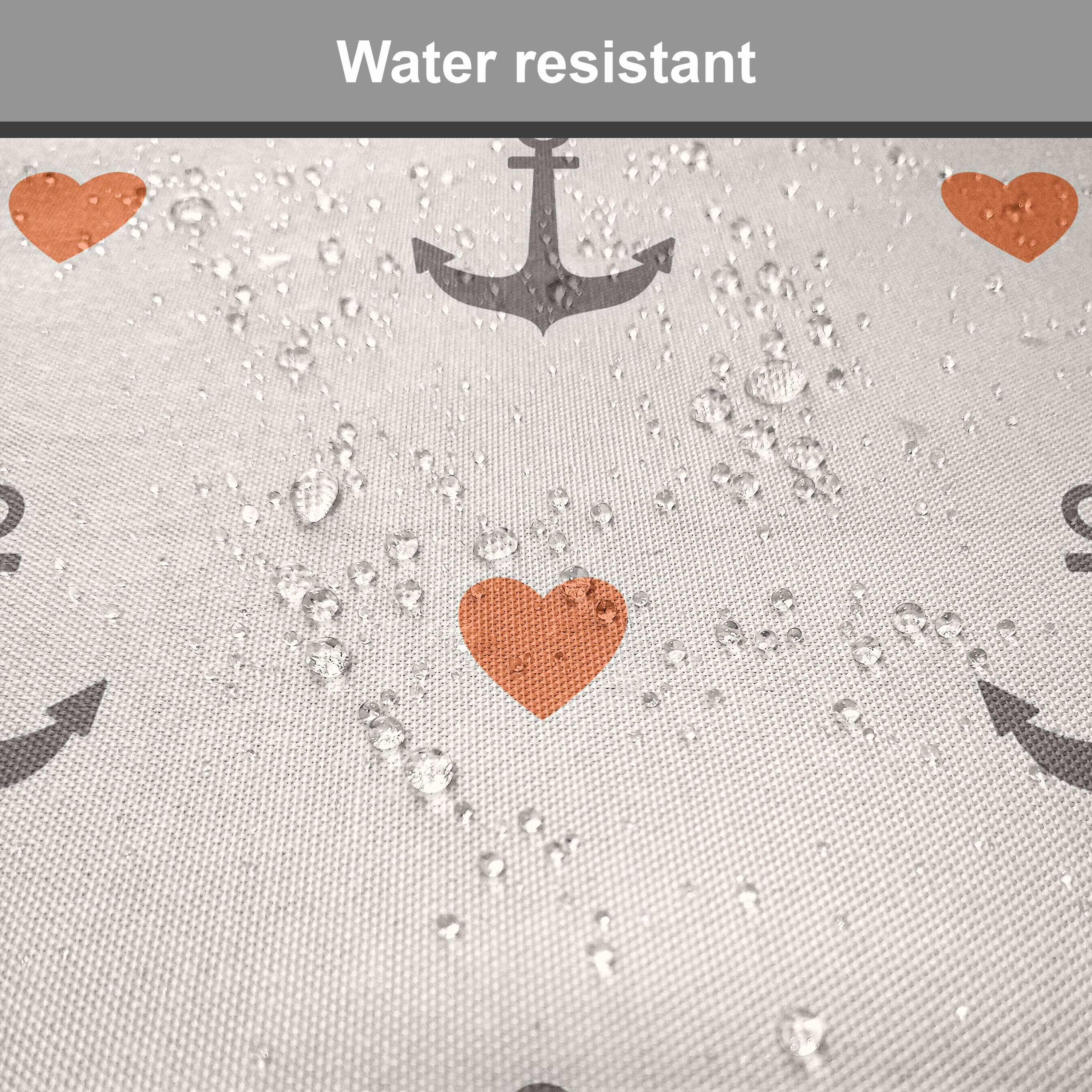 Abakuhaus Stuhlkissen Dekoratives wasserfestes Kissen mit Riemen für Küchensitze, Bunt Anker und Herz