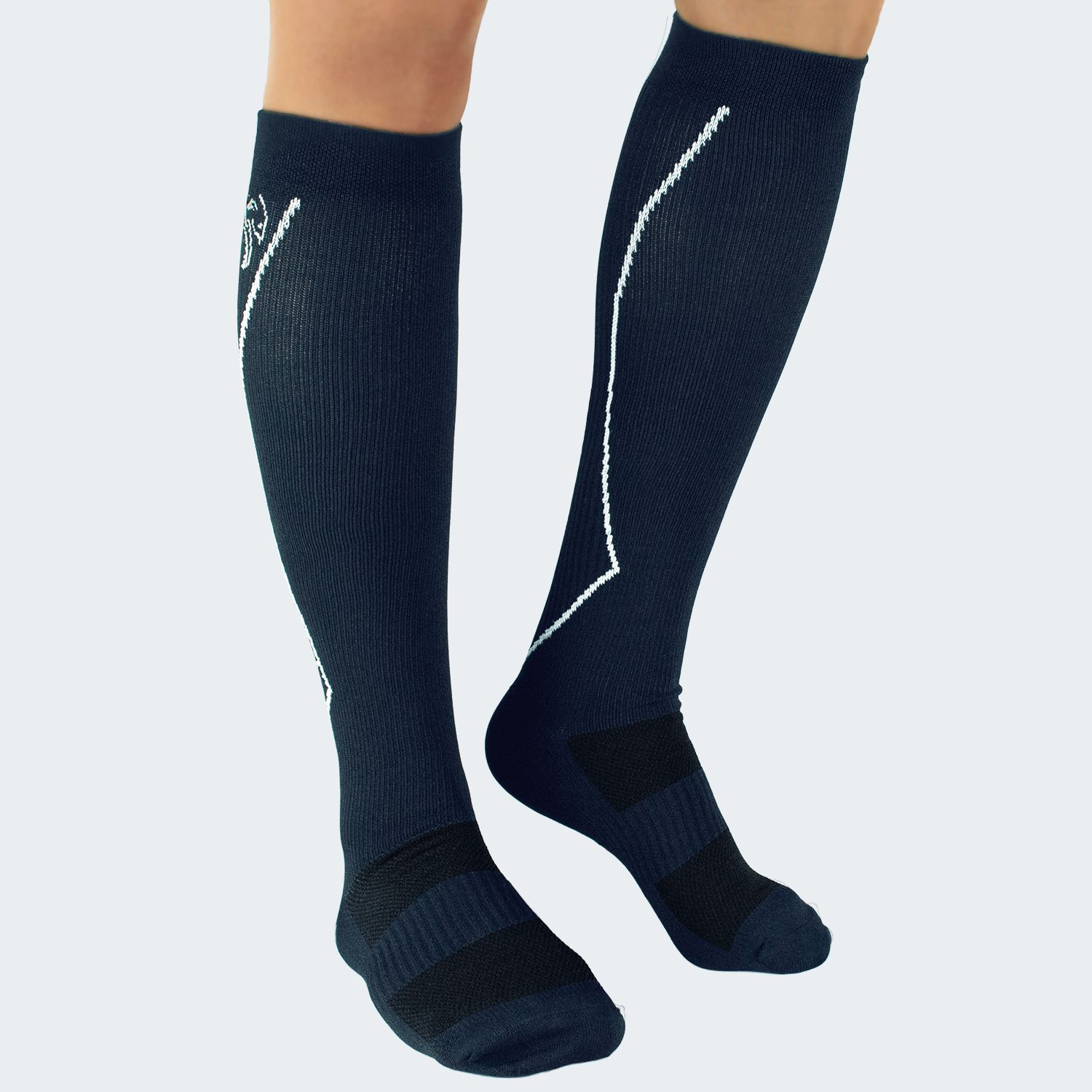 Black Snake Compression Fit Sport Blue Laufsocken