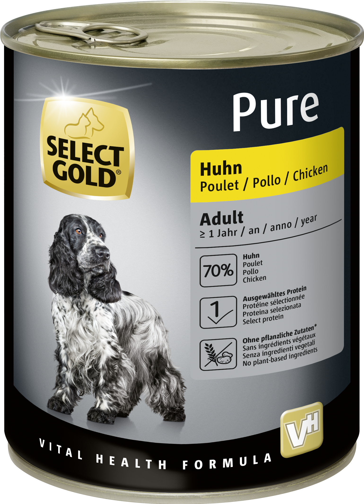 SELECT GOLD Hundenassfutter SELECT GOLD Pure Adult Huhn 24x800 g