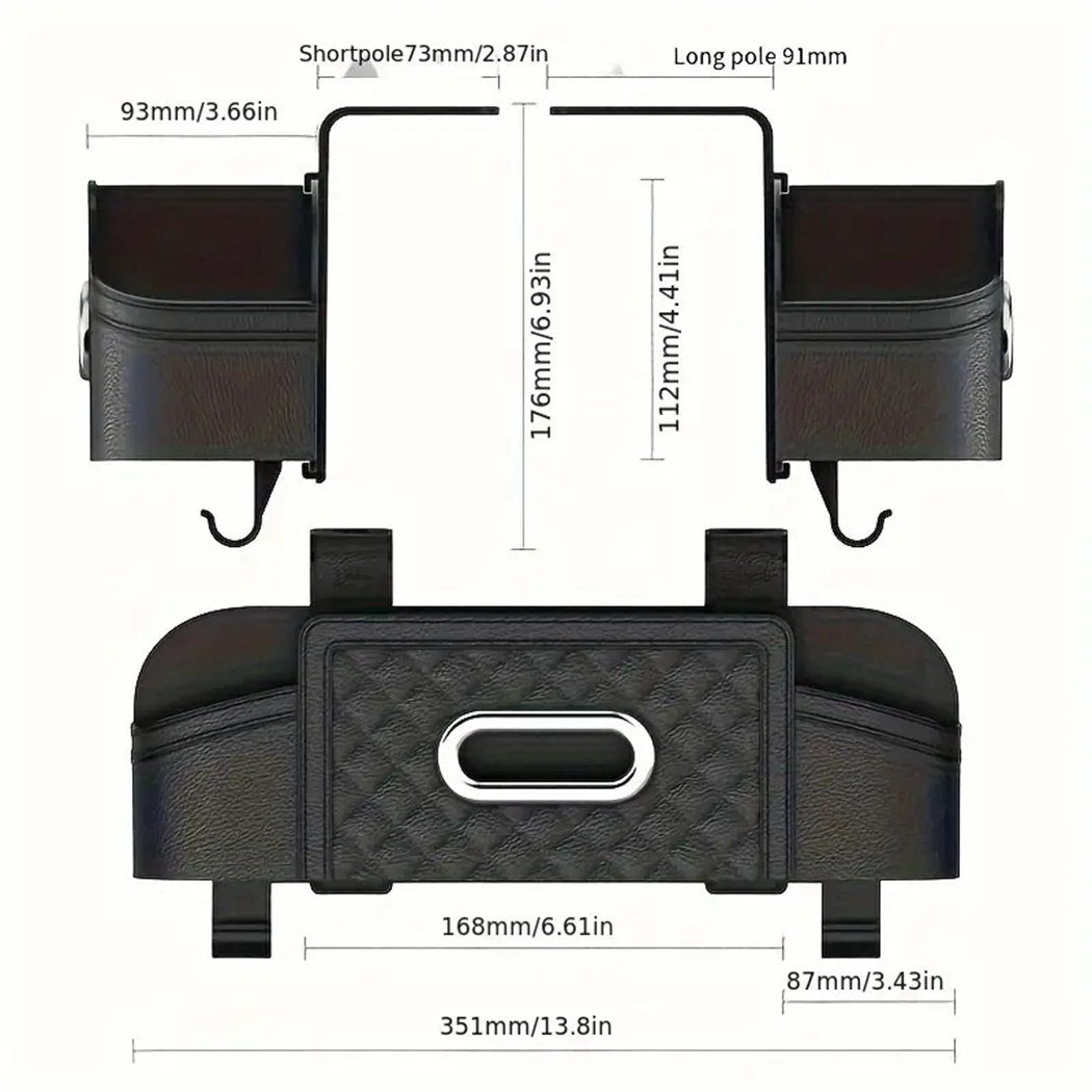 TUABUR Auto-Rückenlehnentasche Auto Sitz Zurück Lagerung Box Auto Multi-funktionale Lagerung Box