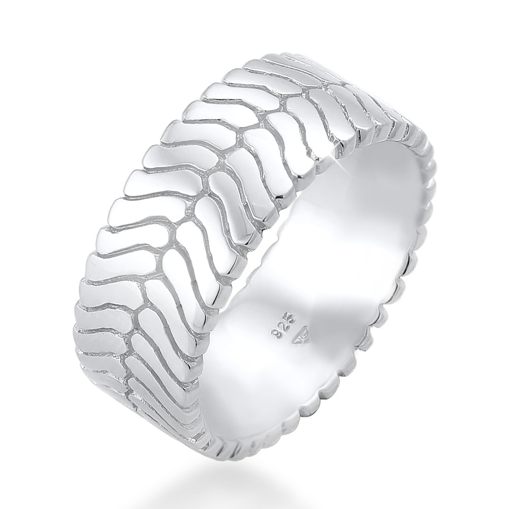 Elli Elli Bague Bague pour femme Bones Trend Blogger Chunky en argent sterling 925 pla Bague