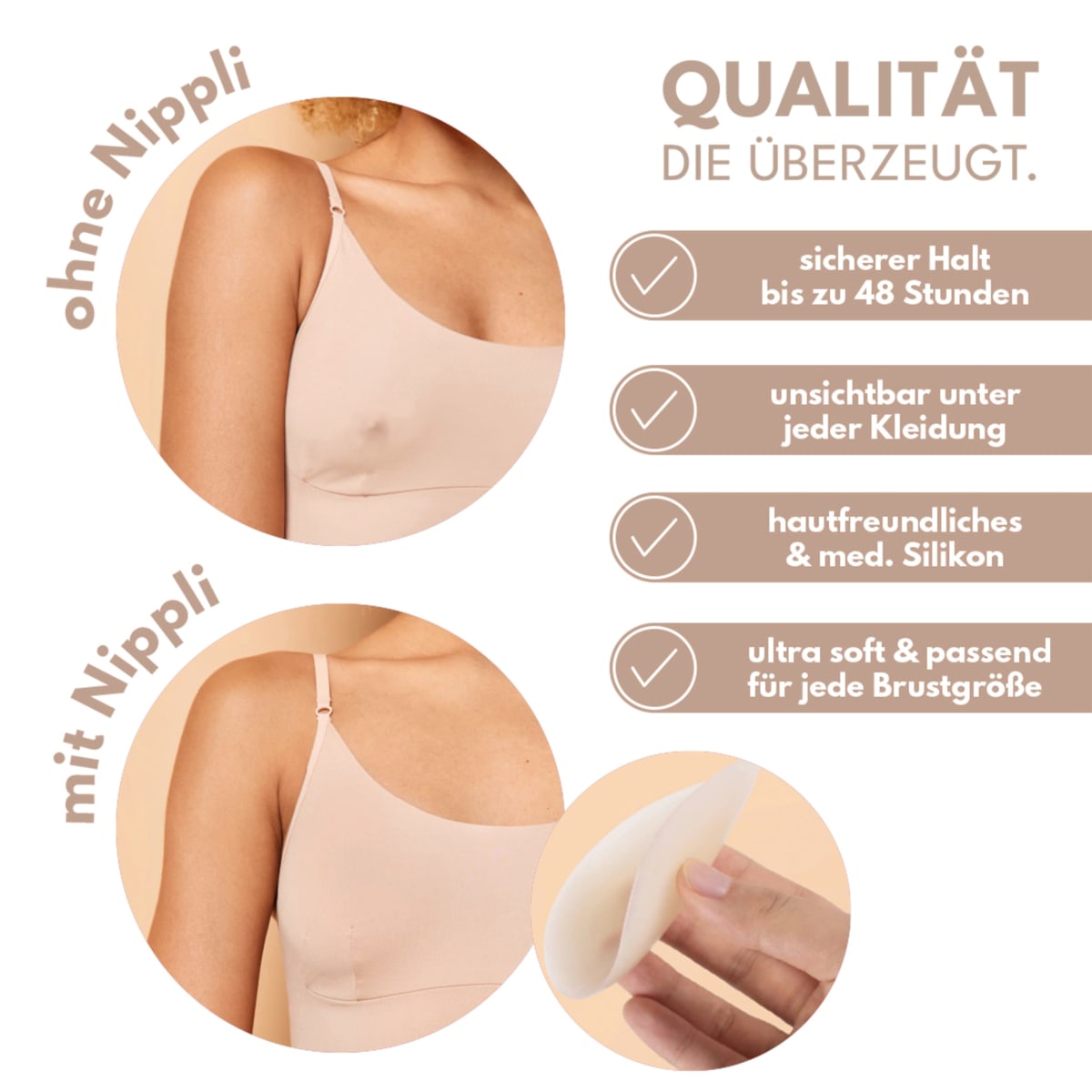 Nippelcover Nude selbsthaftend (2 Paar), 4 St