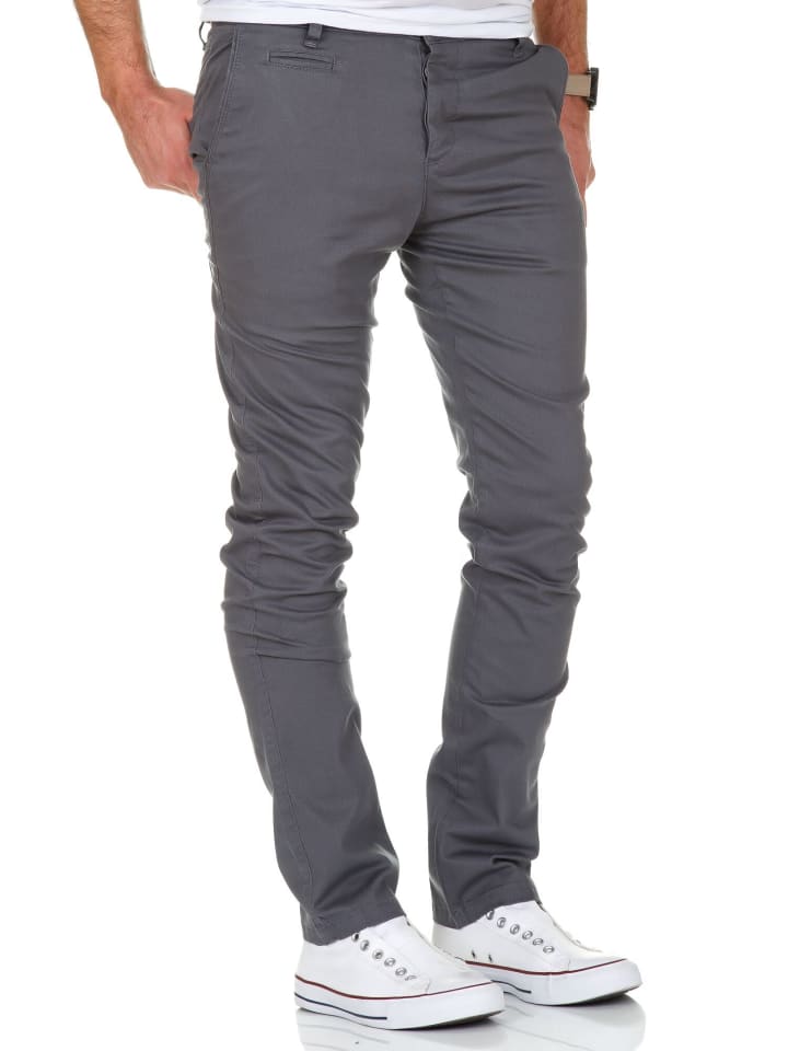 Amaci&Sons Slim Fit Chino mit Stretch ATLANTA in Dunkelgrau günstig kaufen