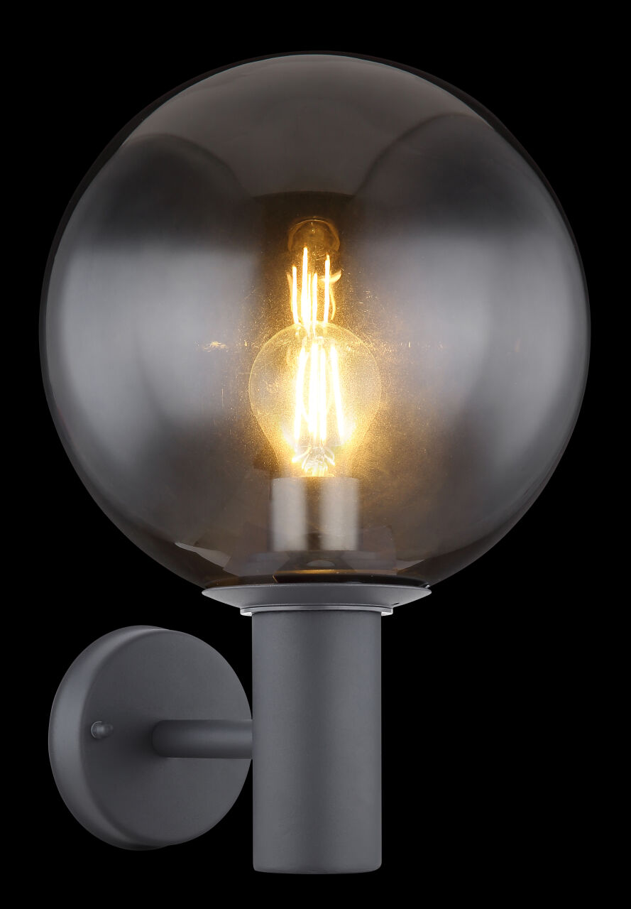 Globo Lighting - HEDWIG - Außenleuchte Edelstahl, 1x E27 LED