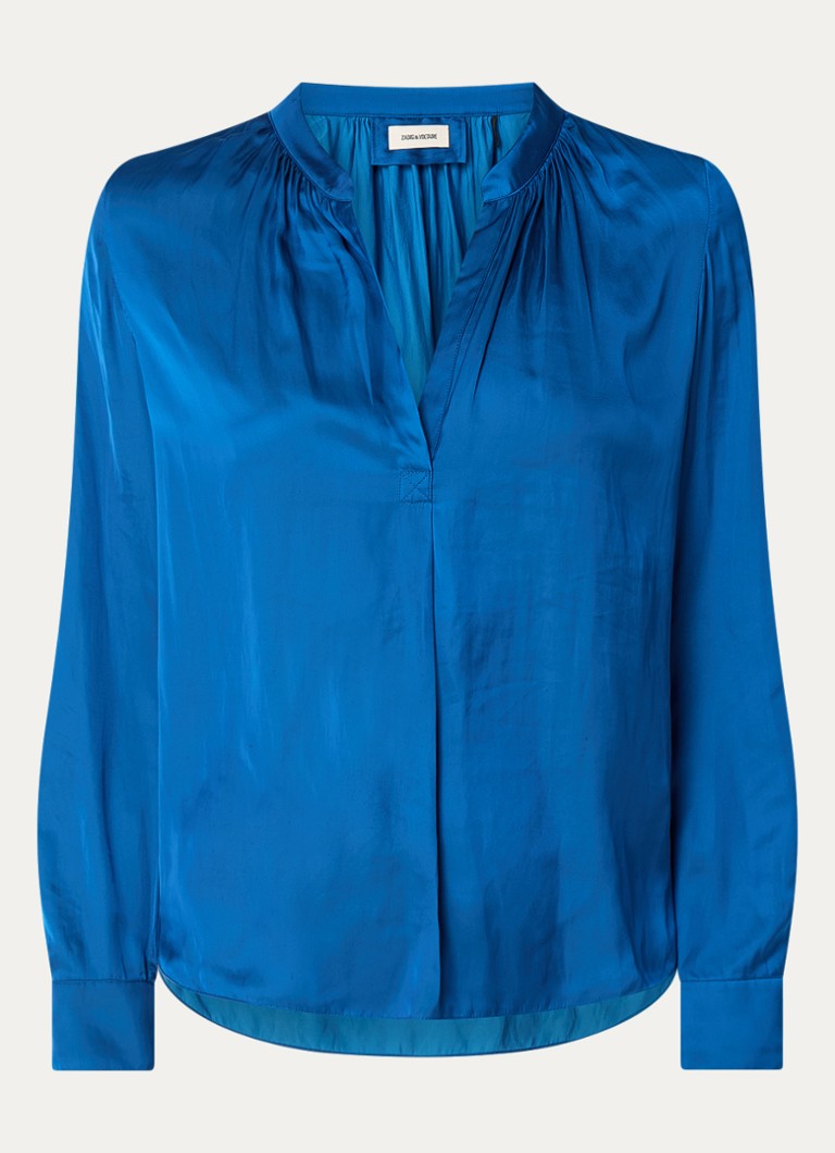 Zadig&Voltaire Tink satin tunic with pleat detail