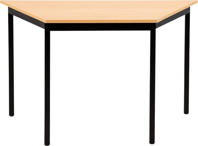 Sodematub Trapezförmig Konferenztisch Hellbraun, Schwarz Eisen Schwarz 1.200 x 600 x 740 mm
