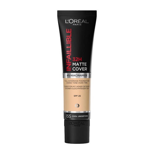 L'Oréal 32H Infaillible Matte Cover Foundation, nijansa 145 Warm, 30 ml