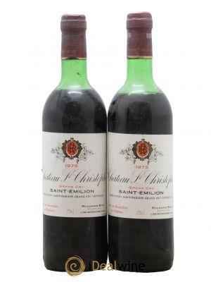 Saint-Émilion Grand Cru Château Saint Christophe 1975 - Lot de 2 Bouteilles