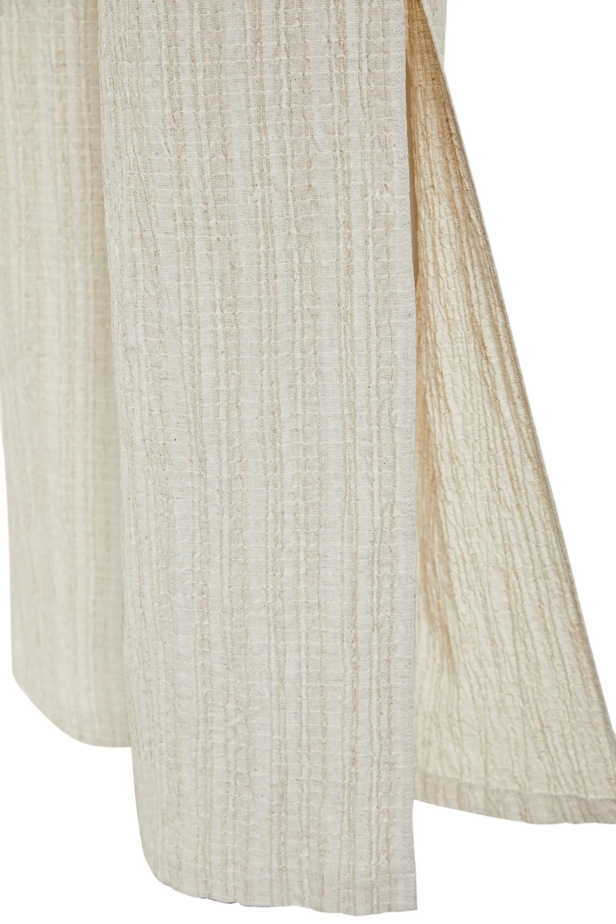 Trendyol Collection  Blusen- und Hosenset aus gewebtem Leinengemisch in Ecru TBESS24AU00030